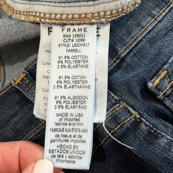 FRAME Le Skinny de Jeanne Cascade hem jeans size 26 NWT - Picture 7 of 10